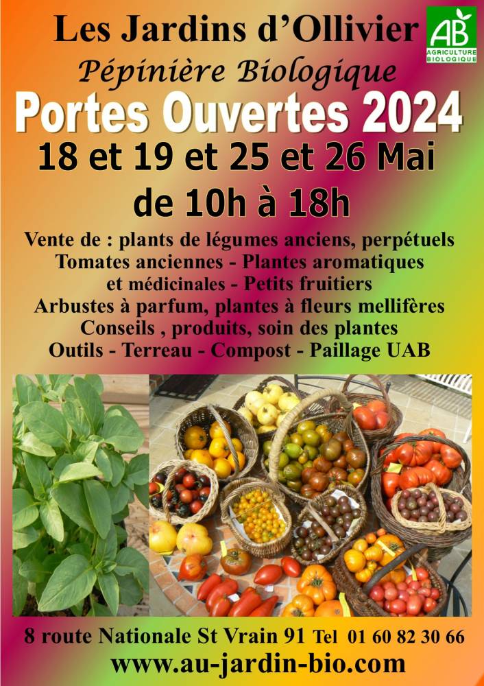 Portes ouvertes de mai 2024 à la Pépinière Biologique LES JARDINS D'OLLIVIER  - Saint-Vrain