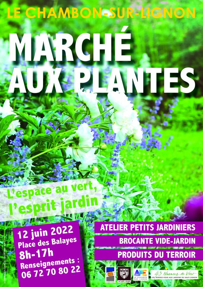 Marché aux plantes l'esprit jardin, Place des Balayes, Le Chambon sur Lignon (43)