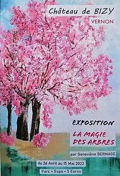 Exposition de peintures : La magie des arbres, de Geneviève Bernage, Parc du Château de Bizy, Vernon (27)