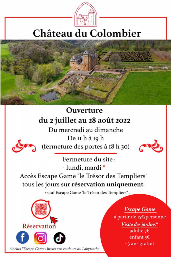 Escape Game ”Le Trésor des Templiers”, Jardin d'Eden du Château du Colombier, Salles La Source (12)
