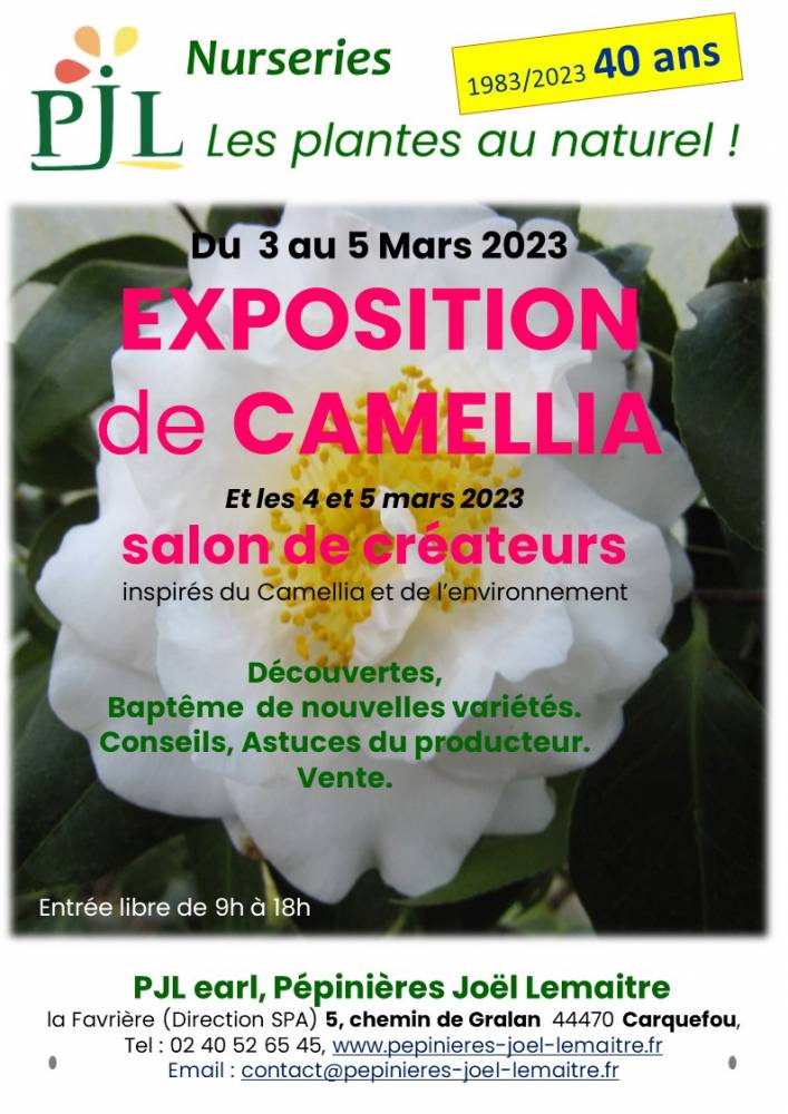 Exposition de Camellia, Pépinières Joël Lemaitre, Carquefou (44)