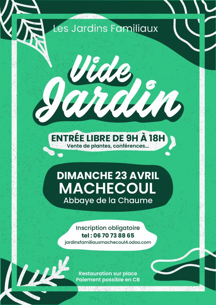 Vide jardin à l'Abbaye Notre Dame de la Chaume - Machecoul