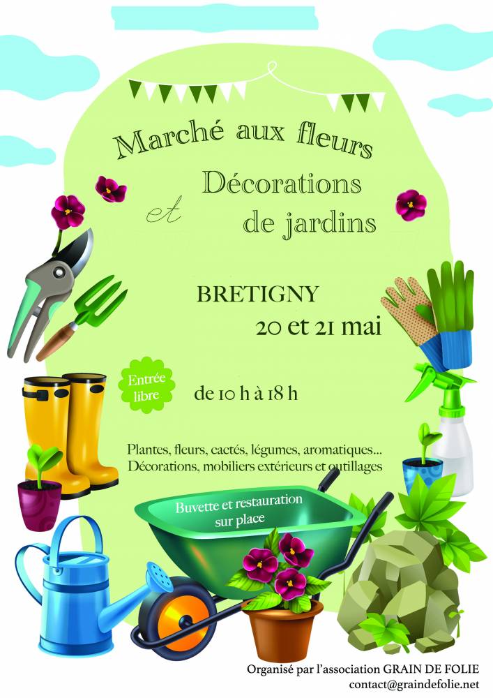 Marché aux fleurs et décorations de jardins , Terrain de foot , Bretigny  (21)