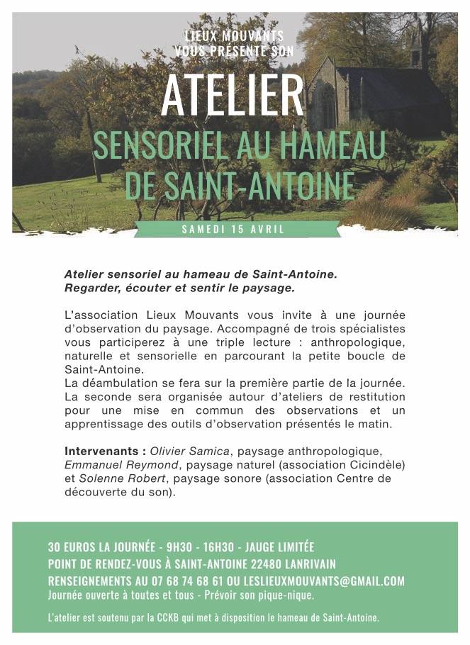 Atelier sensoriel au hameau de Saint-Antoine, Saint-Antoine, Lanrivain (22)