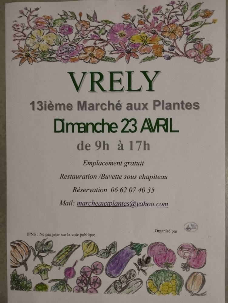 Marché aux plantes, Place , Vrely (80)