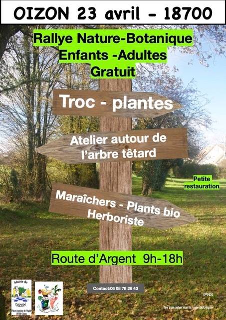 Troc-plantes, Route d'Argent Sentier botanique, Oizon (18)