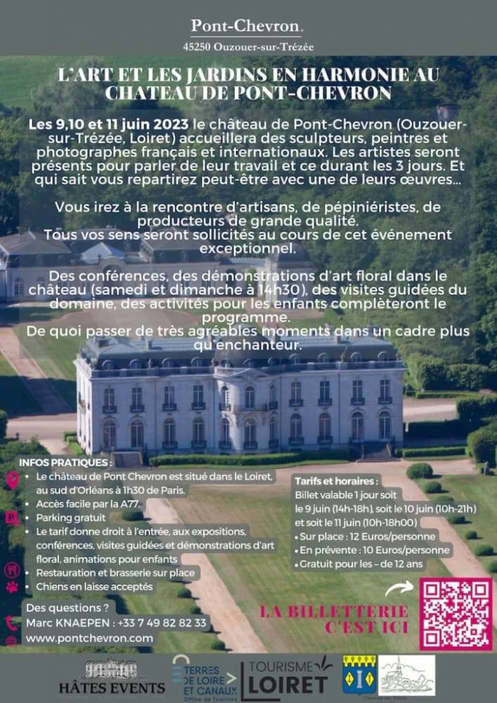 Week-end Arts et Jardins, Parc et Jardin du Château de Pont-Chevron, Ouzouer-sur-Trézée (45)