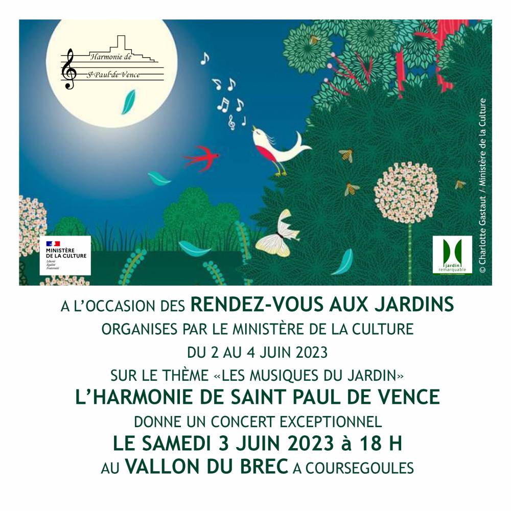 Concert L'harmonie de saint-paul de vence, Le Vallon du Brec, Coursegoules (06)