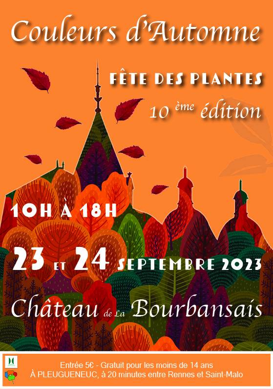 Fête des plantes - Couleurs d'Automne, Château et Jardins de la Bourbansais, Pleugueneuc (35)