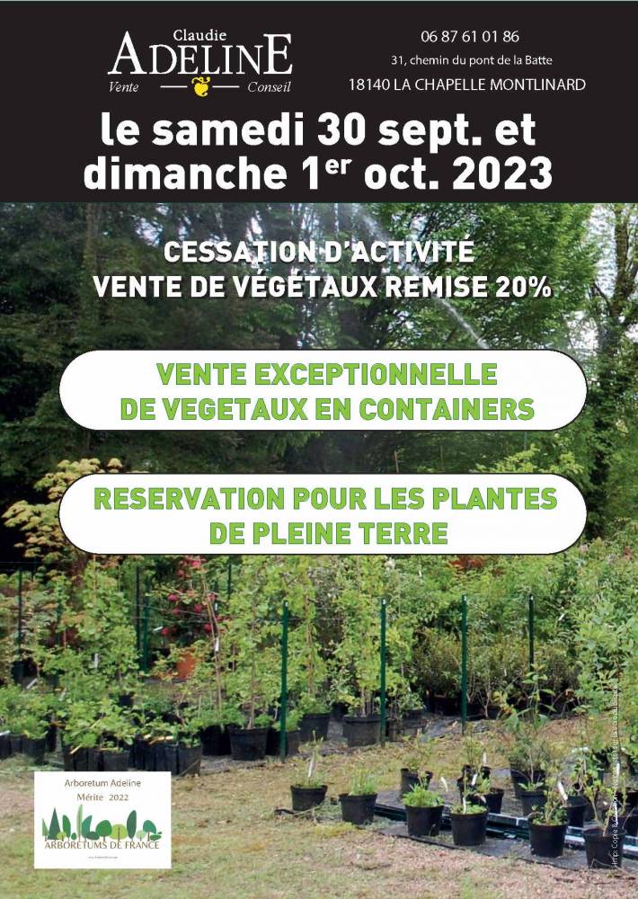 Vente exceptionnelle de végétaux  - La Chapelle Montlinard