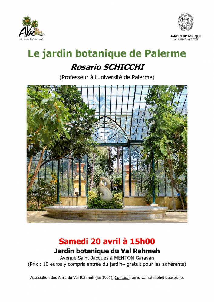 Conférence ”Le jardin botanique de Palerme” - Menton