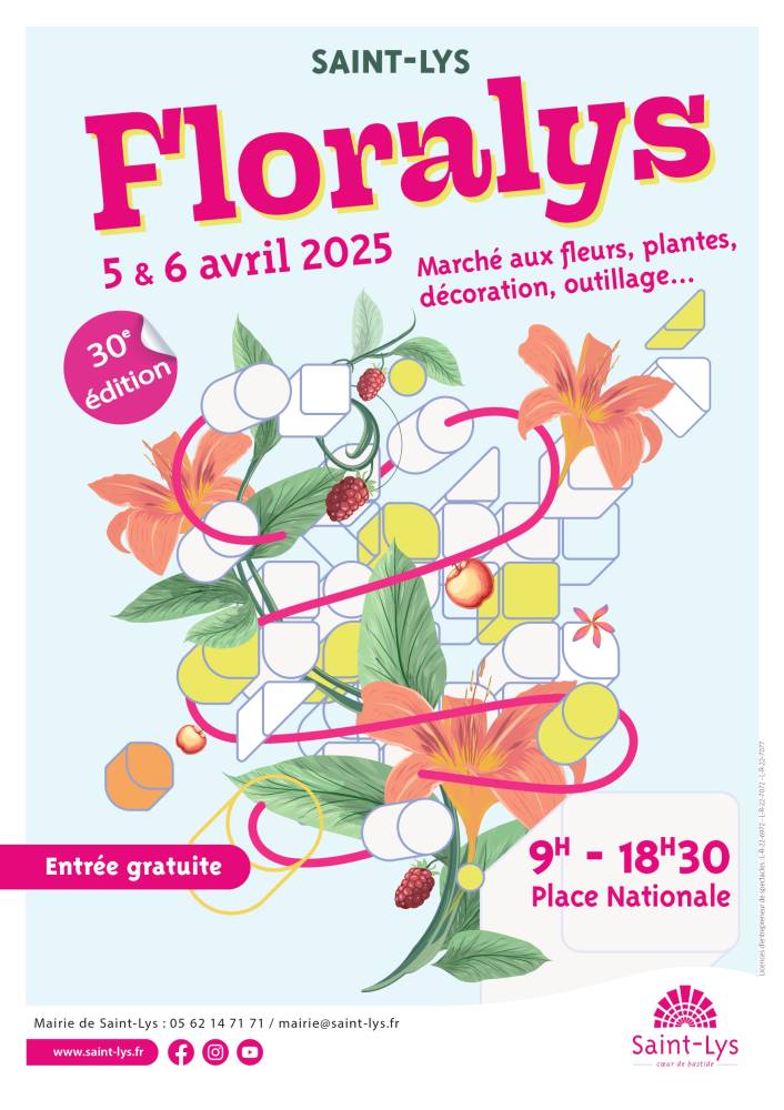 Saint-Lys se prépare à célébrer la 30? édition des Floralys, les 5 et 6 avril 2025, sous le thème inspirant de l’eau. - Saint-Lys