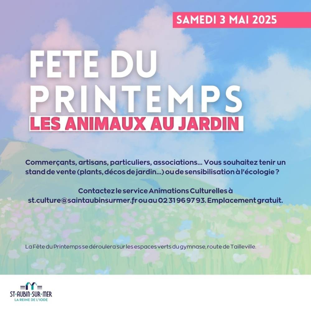 Appel à participation - Fête du Printemps - Saint-Aubin-sur-Mer