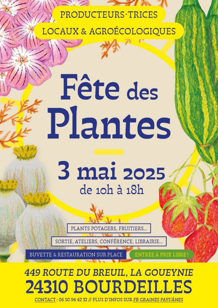 3ème Fête des Plantes, locale et agroécologique ! - Bourdeilles