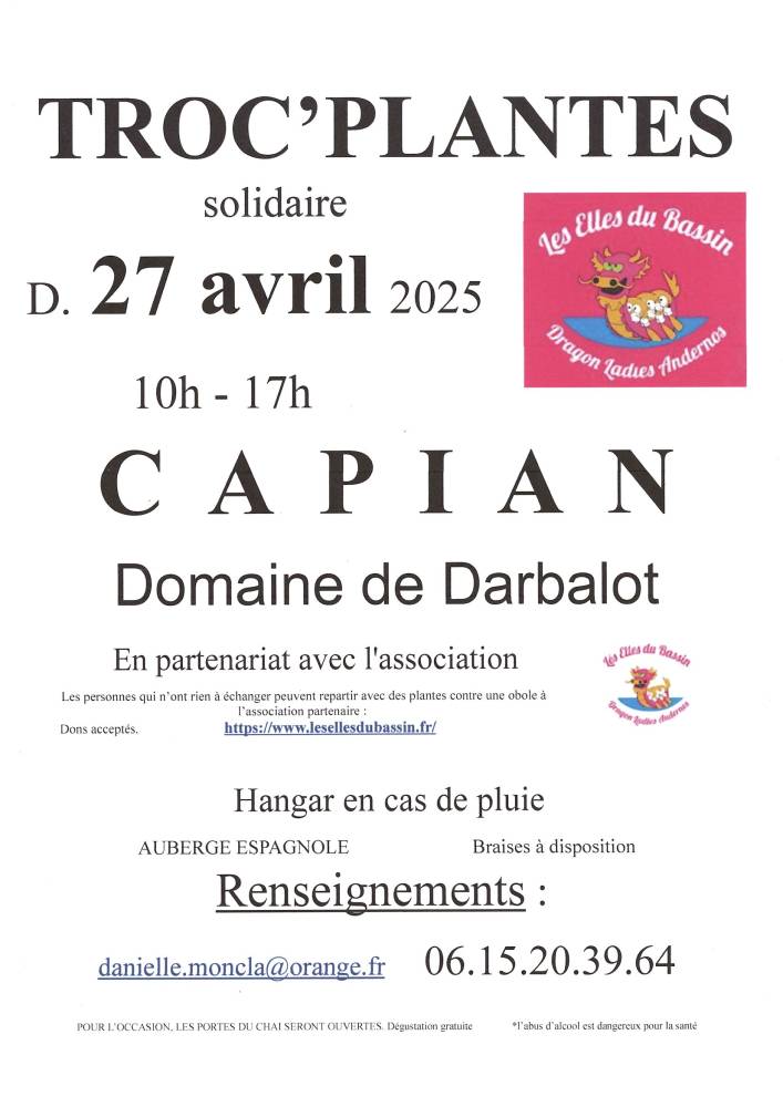 Troc'plantes solidaire - CAPIAN 33550