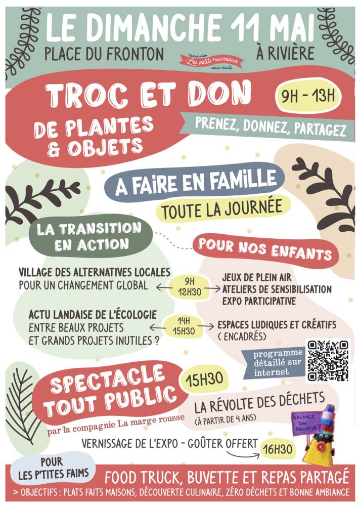 Troc et don de Plantes - La transition en Action - Rivière Saas et Gourby