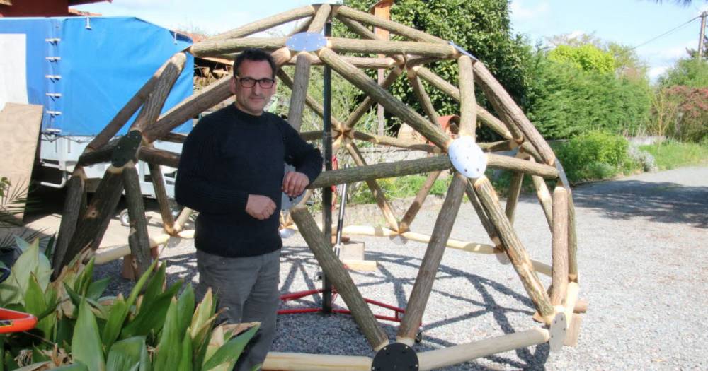 Participation d'une construction d'un dôme geodésique  - Essertines-en-Donzy