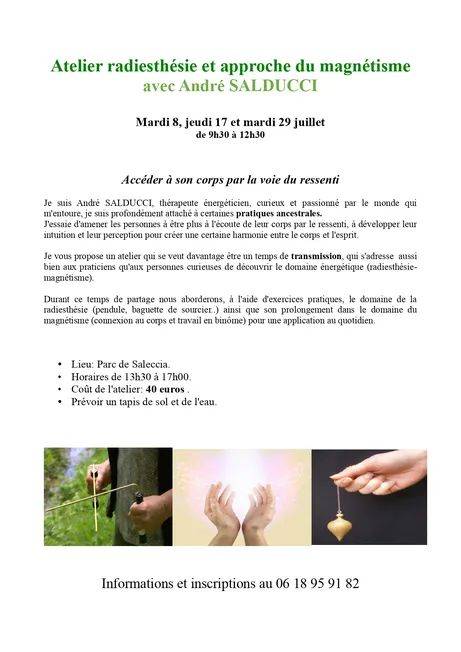 Atelier radiesthésie et approche du magnétisme - Île-Rousse