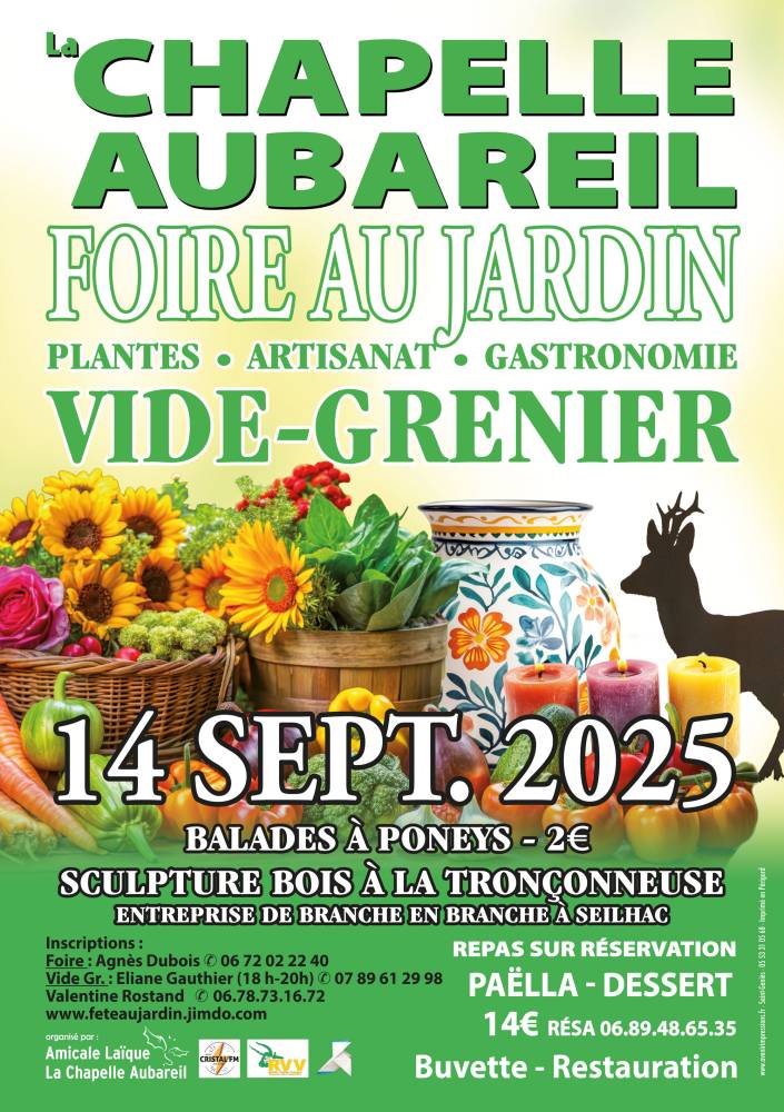 FOIRE AU JARDIN / VIDE GRENIER - LA CHAPELLE AUBAREIL