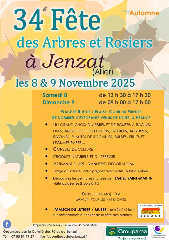34ème Fête des arbres et rosiers - JENZAT