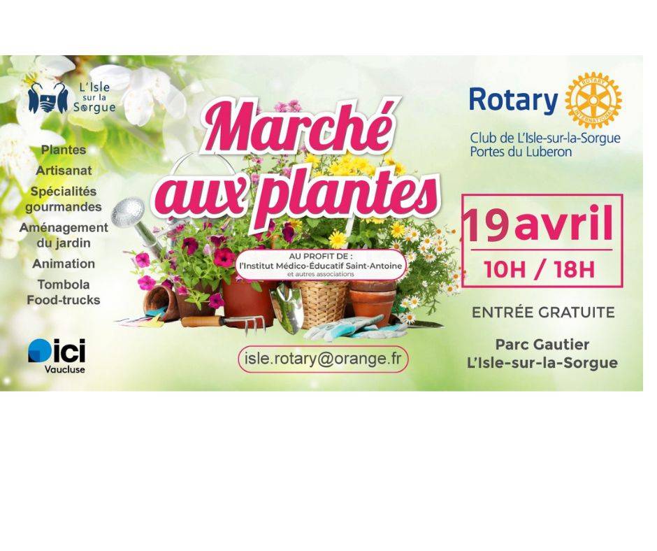 Marché aux plantes Rotary - L'Isle sur la Sorgue