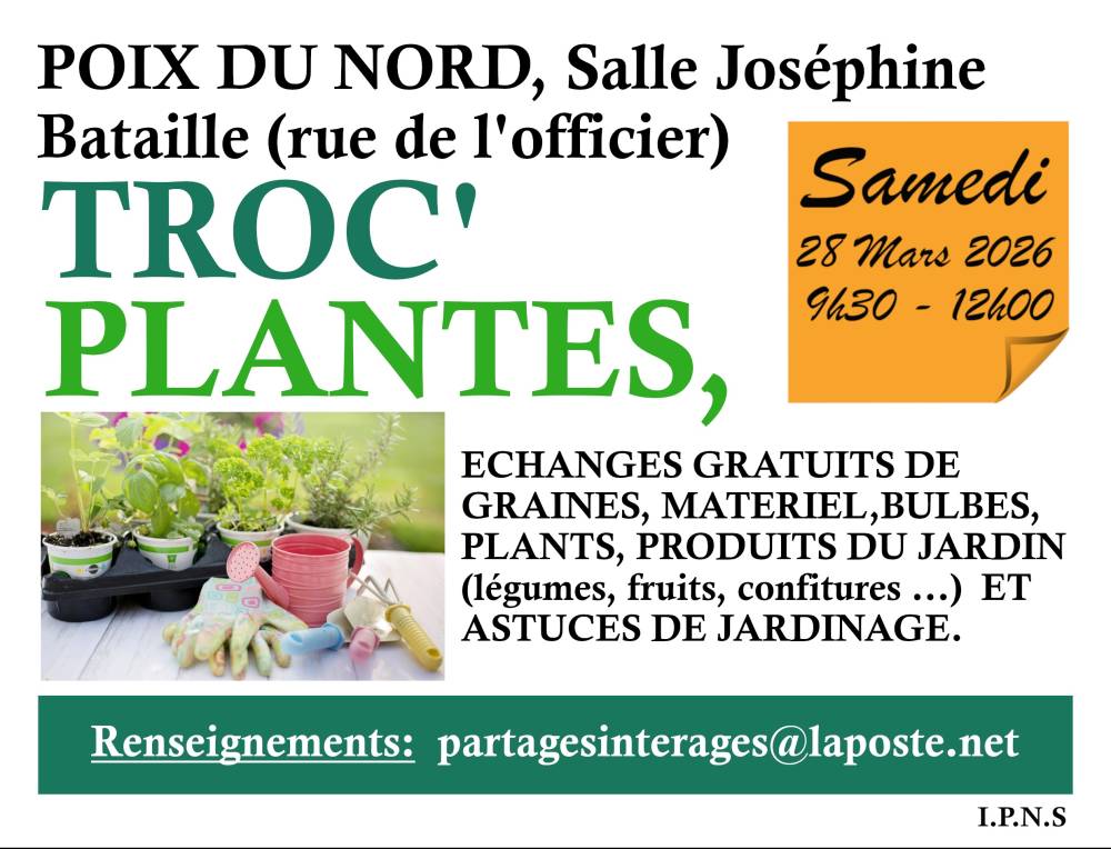 Troc'plantes - Poix-du-Nord