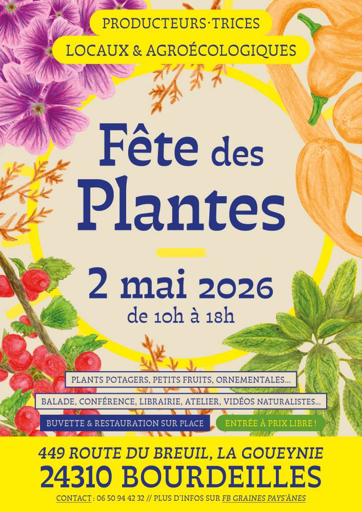 4ème Fête des plantes, locale et agroécologique ! - BOURDEILLES