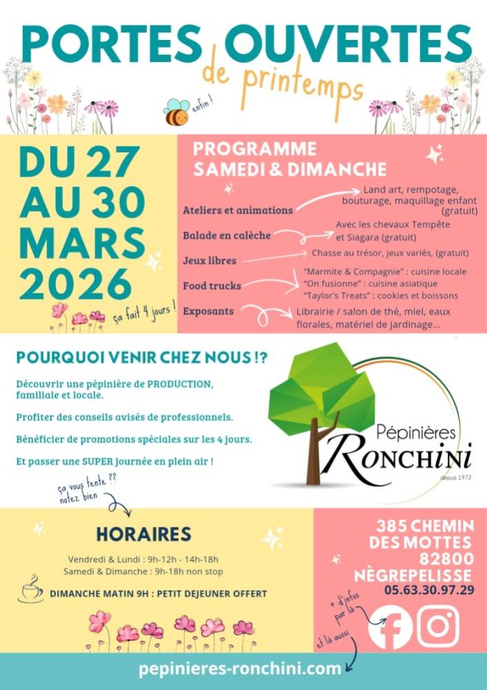 Portes ouvertes de printemps - Negrepelisse