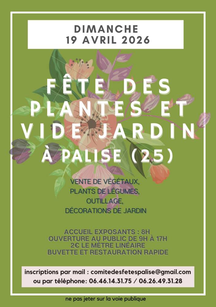 Fête des plantes et vide-jardin - PALISE