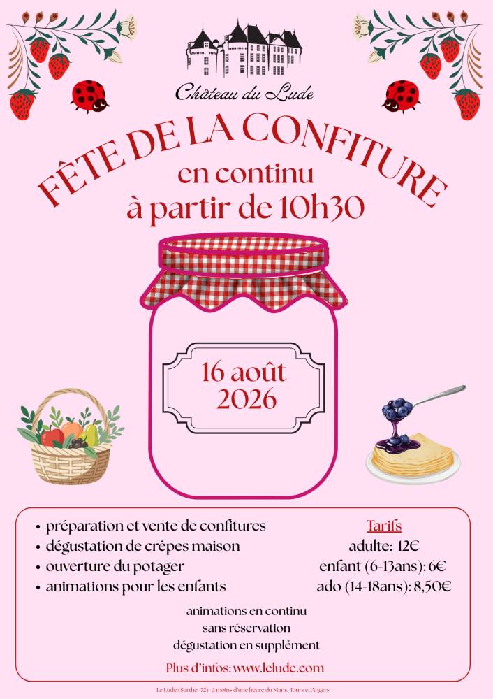 Fête de la confiture - 16 août - Le Lude