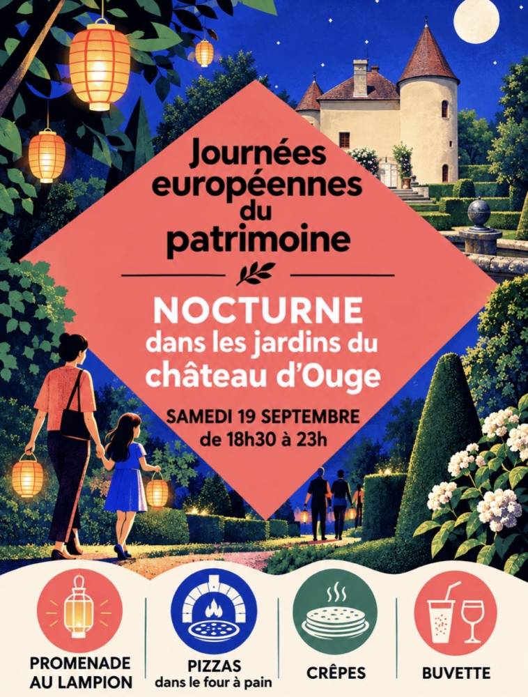 nocturne dans les jardins du château  - Ouge