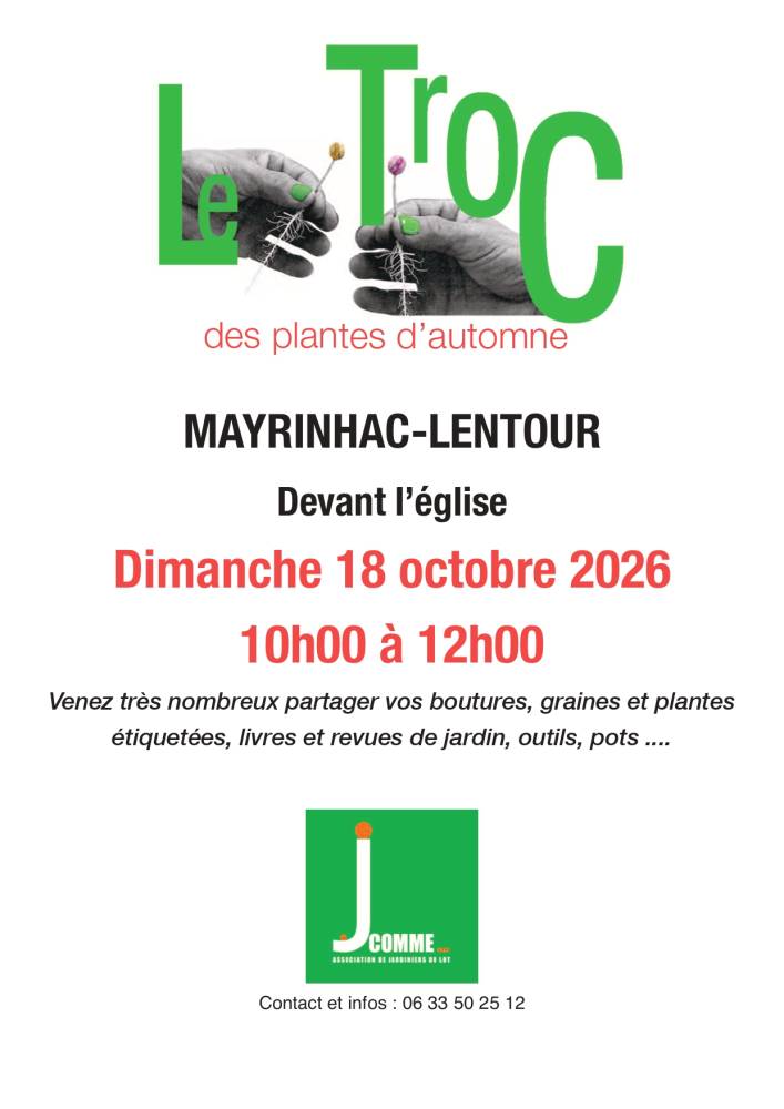 Le troc de plantes de l'automne - Mayrinhac-Lentour
