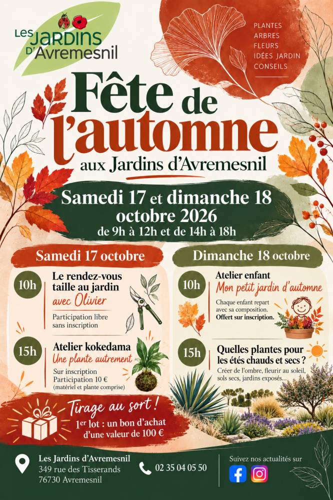 Fête de l'automne 2026 - Les Jardins d'Avremesnil - Avremesnil