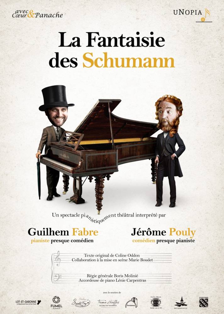 Spectacle pianistiquement théâtral  ”La Fantaisie des Schumann” - Casseneuil 