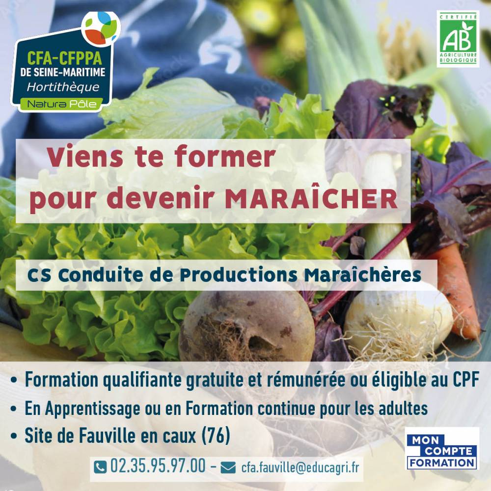 Certificat de spécialisation ”Conduite de productions maraîchères” - Fauville-en-Caux (76)
